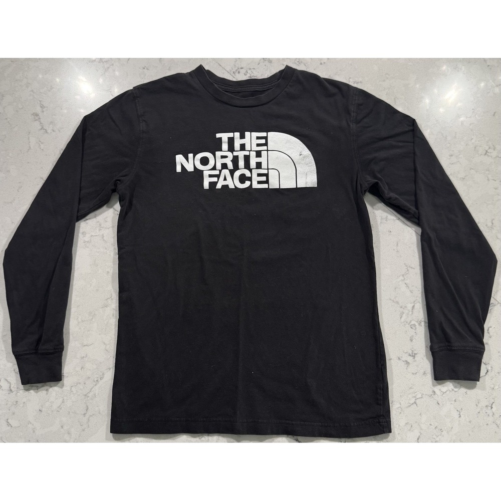 George x The North Face Long Sleeve T-Shirt Mens Small Black Logo Graphic Cotton